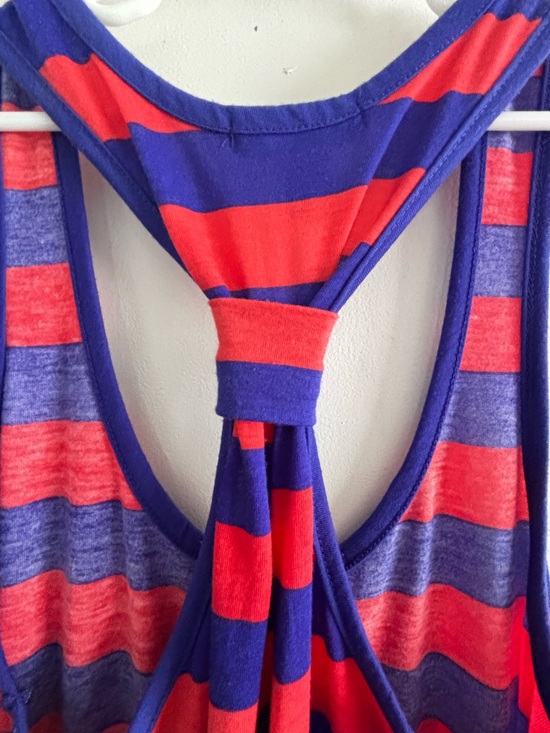 Coral & Royal Blue Racerback Maxi Dress - Picture 2 of 2